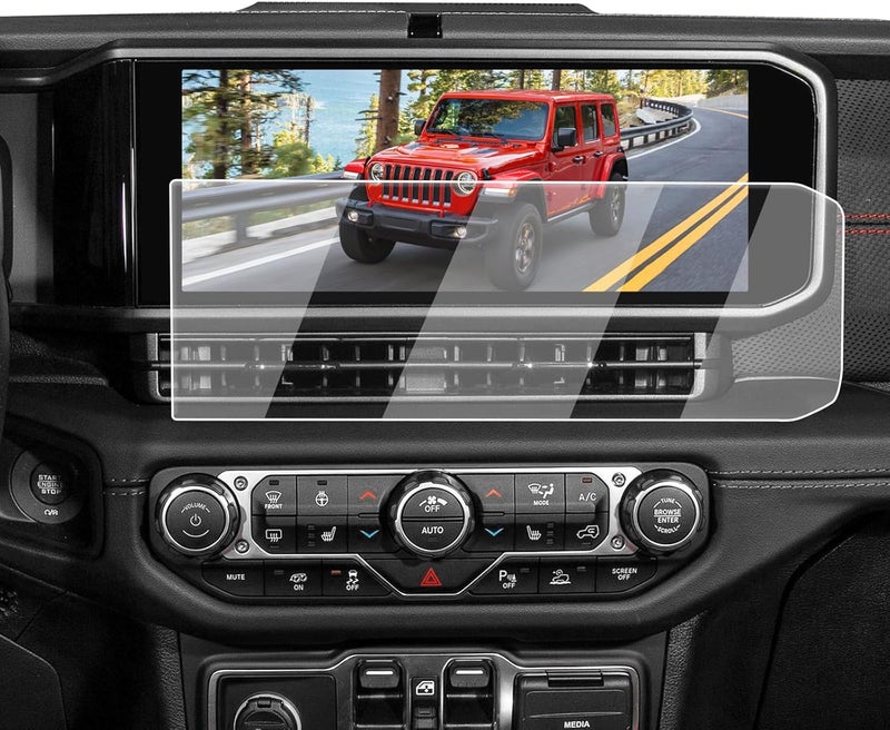 EcoZen Screen Protector For 2024-2026 Jeep Wrangler/2024-2026 Gladiator 12.3-Inch Touchscreen - Tempered Glass 2024-2026 Wrangler (Sport/Sport S/Willys/Sahara/Rubicon/Rubicon X) JL 4xe/Gladiator Accessories - Image 1